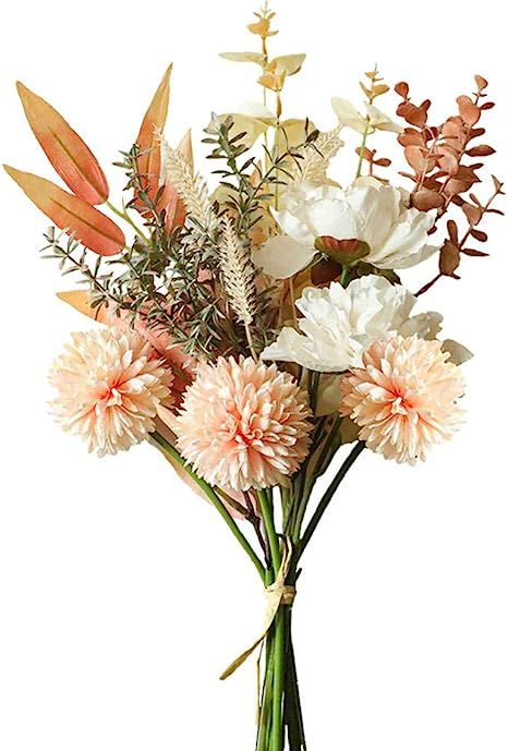 Artificial Fake Flowers Plants Silk Flower Arrangements Wedding Bouquets Decorations Plastic Flor... | Amazon (US)