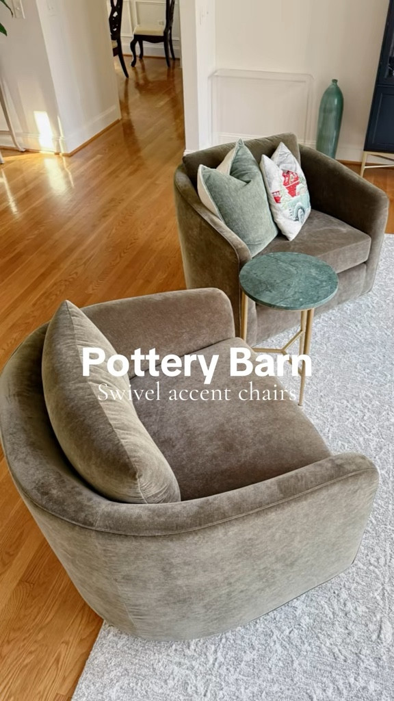 LOVE THESE ! Cozy accent swivel chairs. 

Purchased from Pottery Barn 😄

#LTKFamily #LTKHome #LTKStyleTip