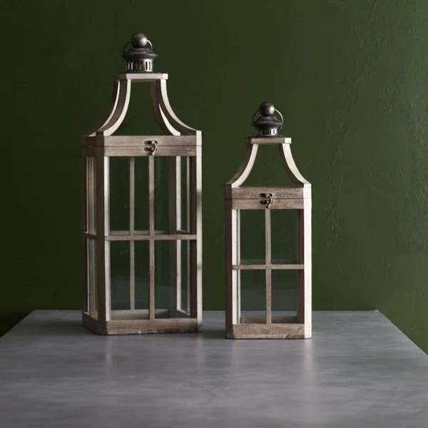 2 Piece Metal Floor Lantern Set (Set of 2) | Wayfair North America