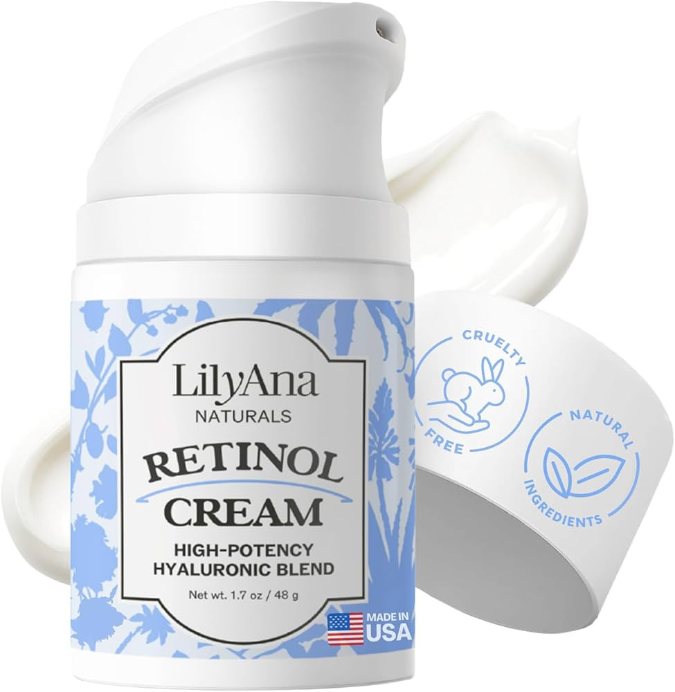 LilyAna Naturals Retinol Cream - Made in USA, Anti Aging Moisturizer for Face and Neck,Wrinkle, R... | Amazon (US)