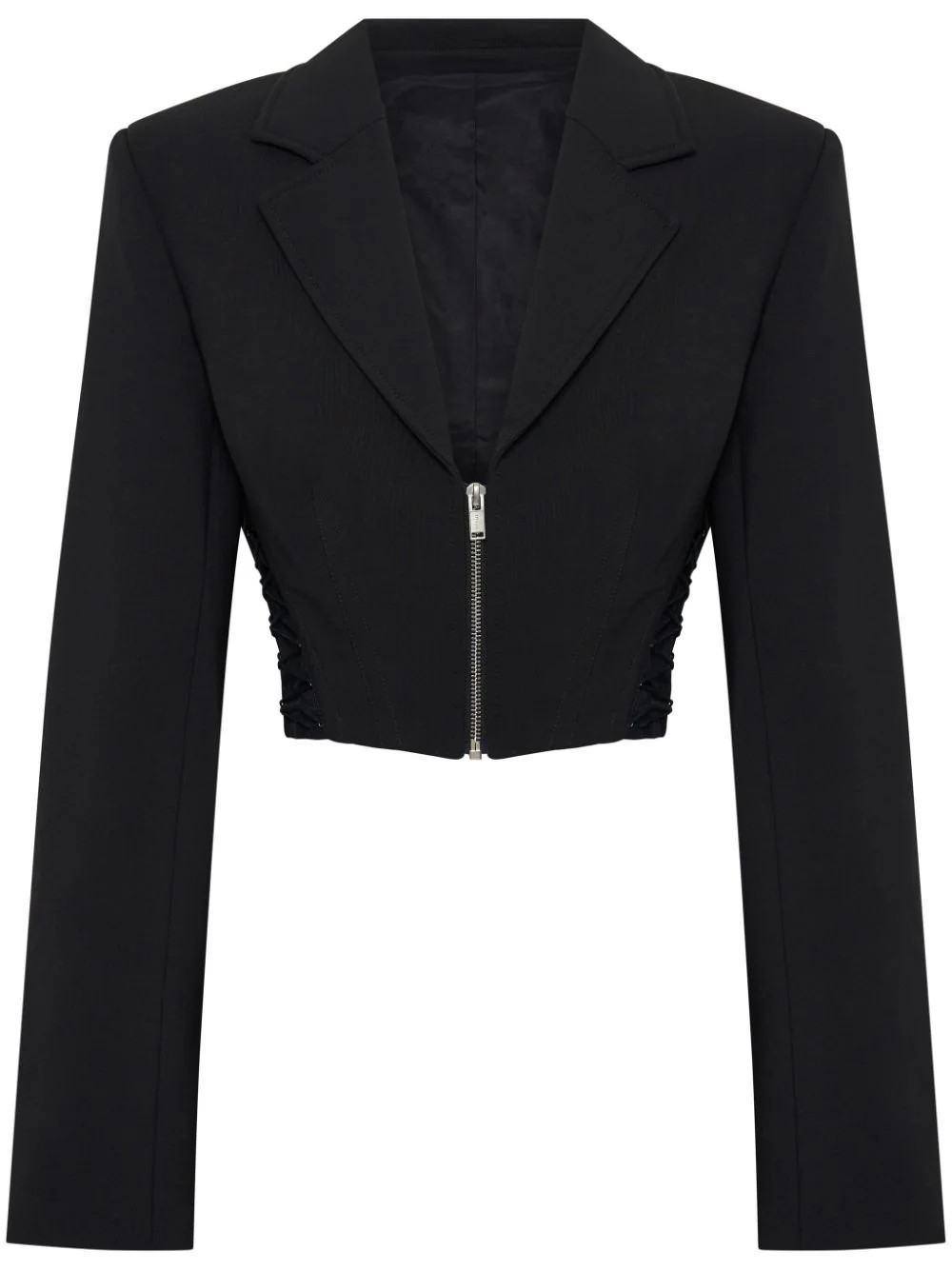 Dion Lee zipped cropped blazer - Black | Farfetch Global