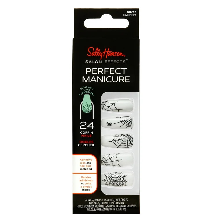 Sally Hansen Perfect Kit de Uñas para Manicura Colección Halloween, Spyder-light, Ataúd, 24 Pz... | Walmart (US)