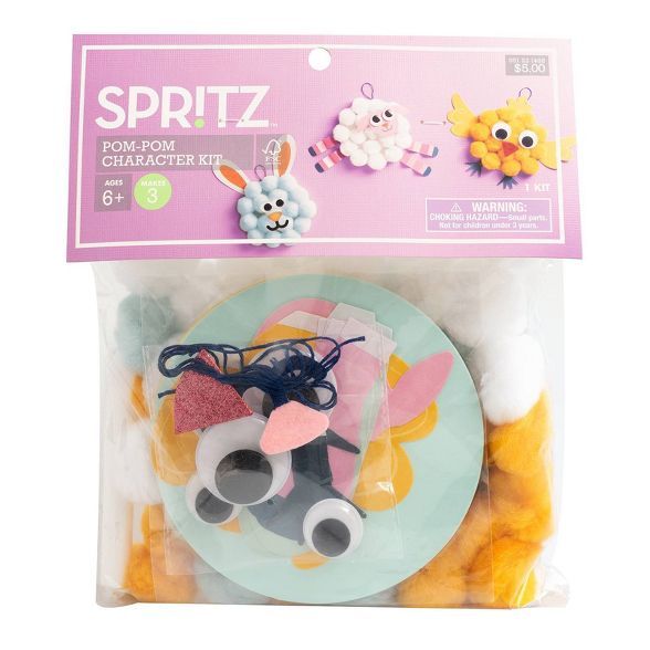Pom-Pom Easter Character Craft Kit - Spritz™ | Target