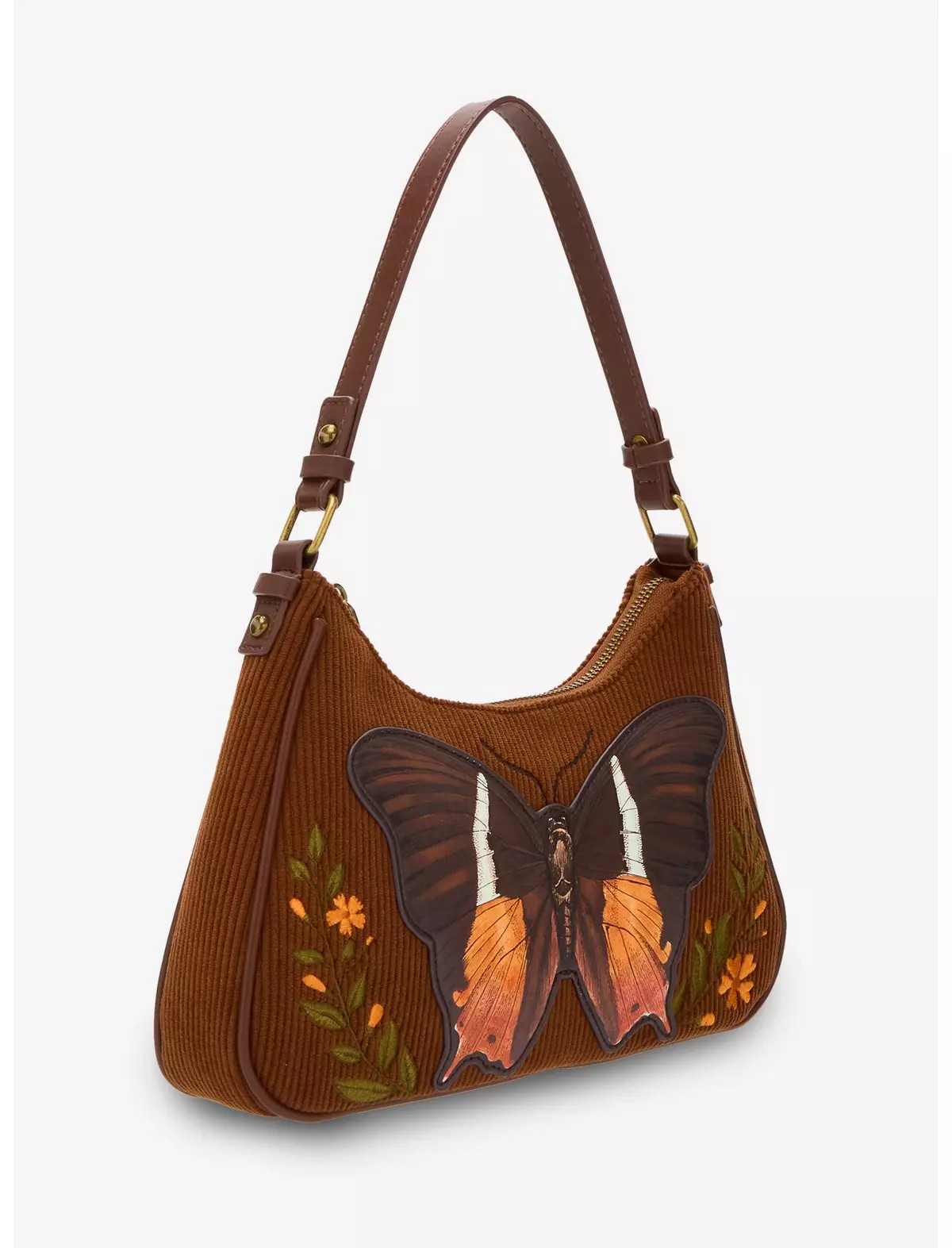Butterfly Patch Corduroy Shoulder Bag | Hot Topic | Hot Topic