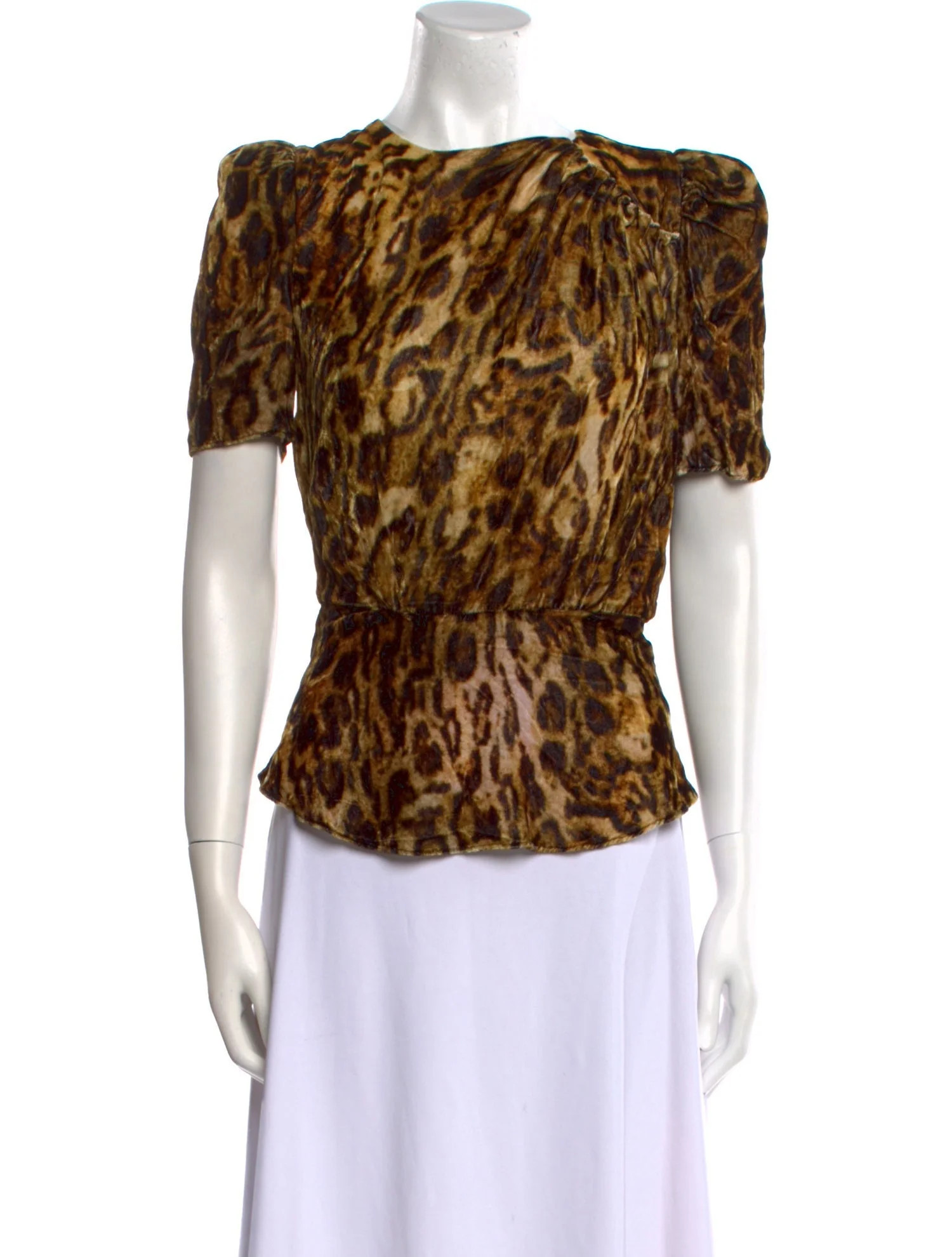 Animal Print Crew Neck Top | The RealReal