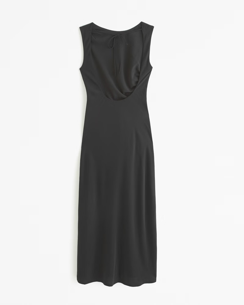Women's Draped High-Neck Shell Midi Dress | Women's Best Dressed Guest Collection | Abercrombie.c... | Abercrombie & Fitch (US)