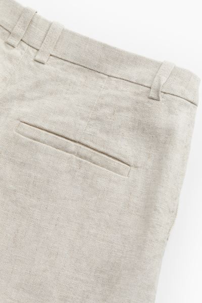 Linen Dress Pants - Light beige - Ladies | H&M US | H&M (US + CA)