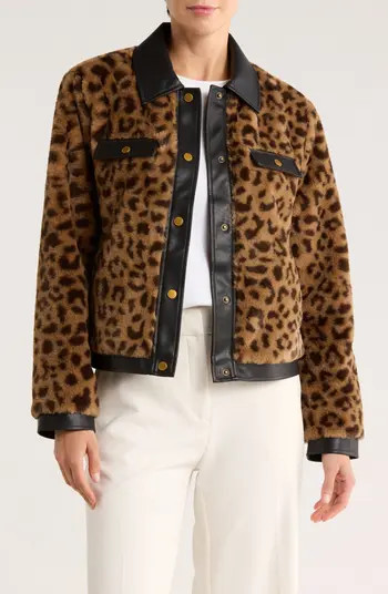 Rebecca Minkoff Faux Leather Trim Faux Fur Jacket | Nordstromrack | Nordstrom Rack