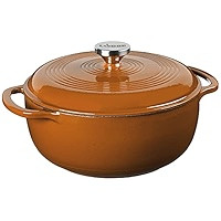 Lodge 4.5 Quart Enameled Cast Iron Dutch Oven with Lid – Dual Handles – Oven Safe up to 500°... | Amazon (US)