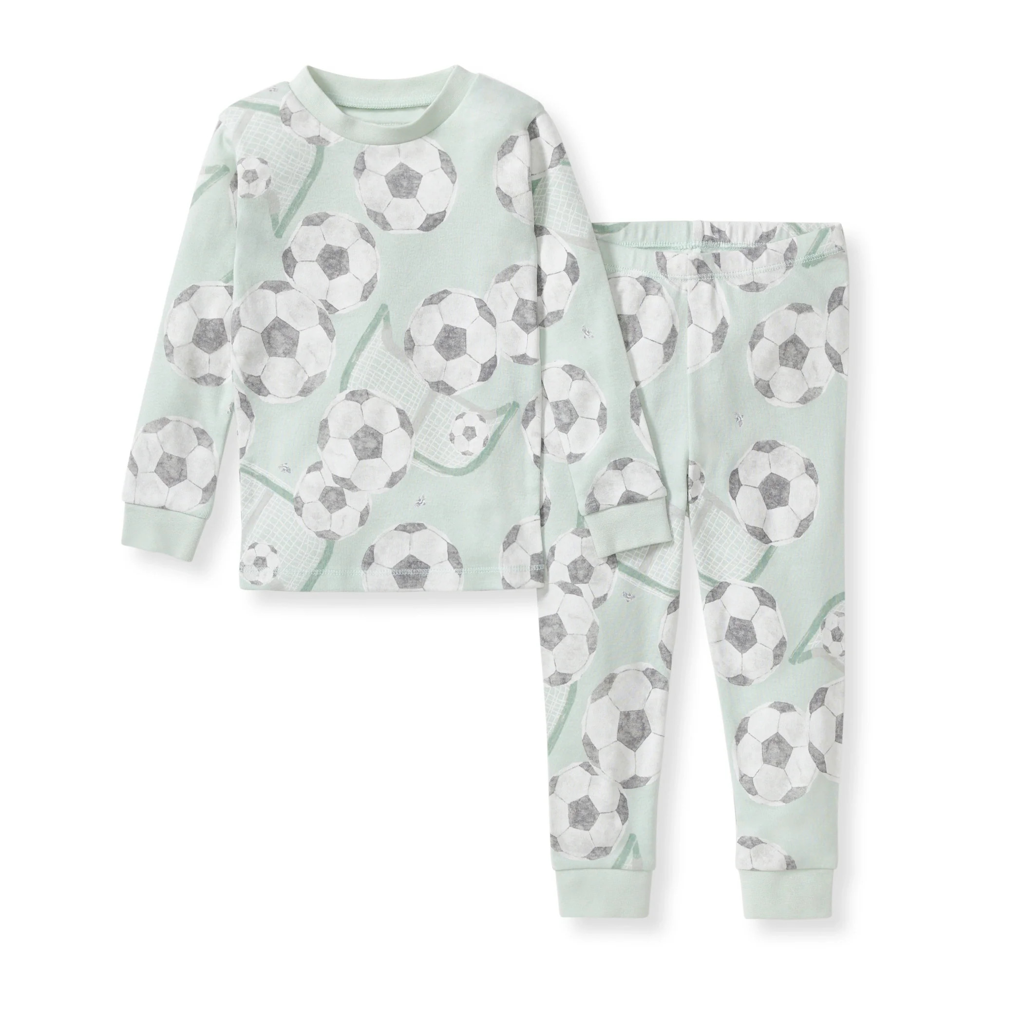 Soccer Goal Organic Cotton Two-Piece Pajamas | Burts Bees Baby