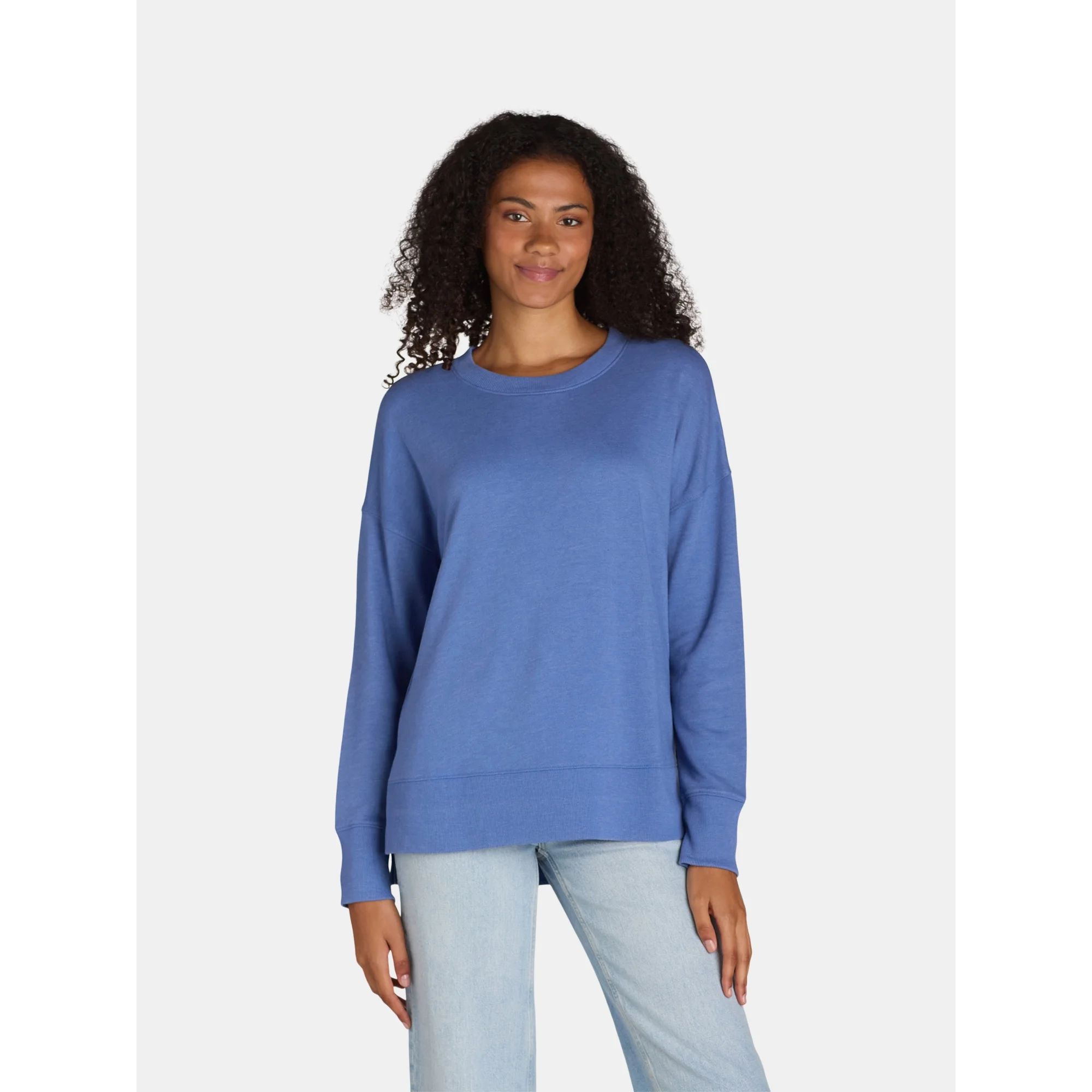 Time and Tru Sweatshirt, Women's and Women's Plus, Sizes XS-4X - Walmart.com | Walmart (US)