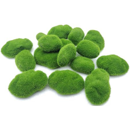 Artificial Moss Rocks Faux Green Moss Covered Stones Green Moss Balls Moss Decor for Pot Planter Fai | Walmart (US)