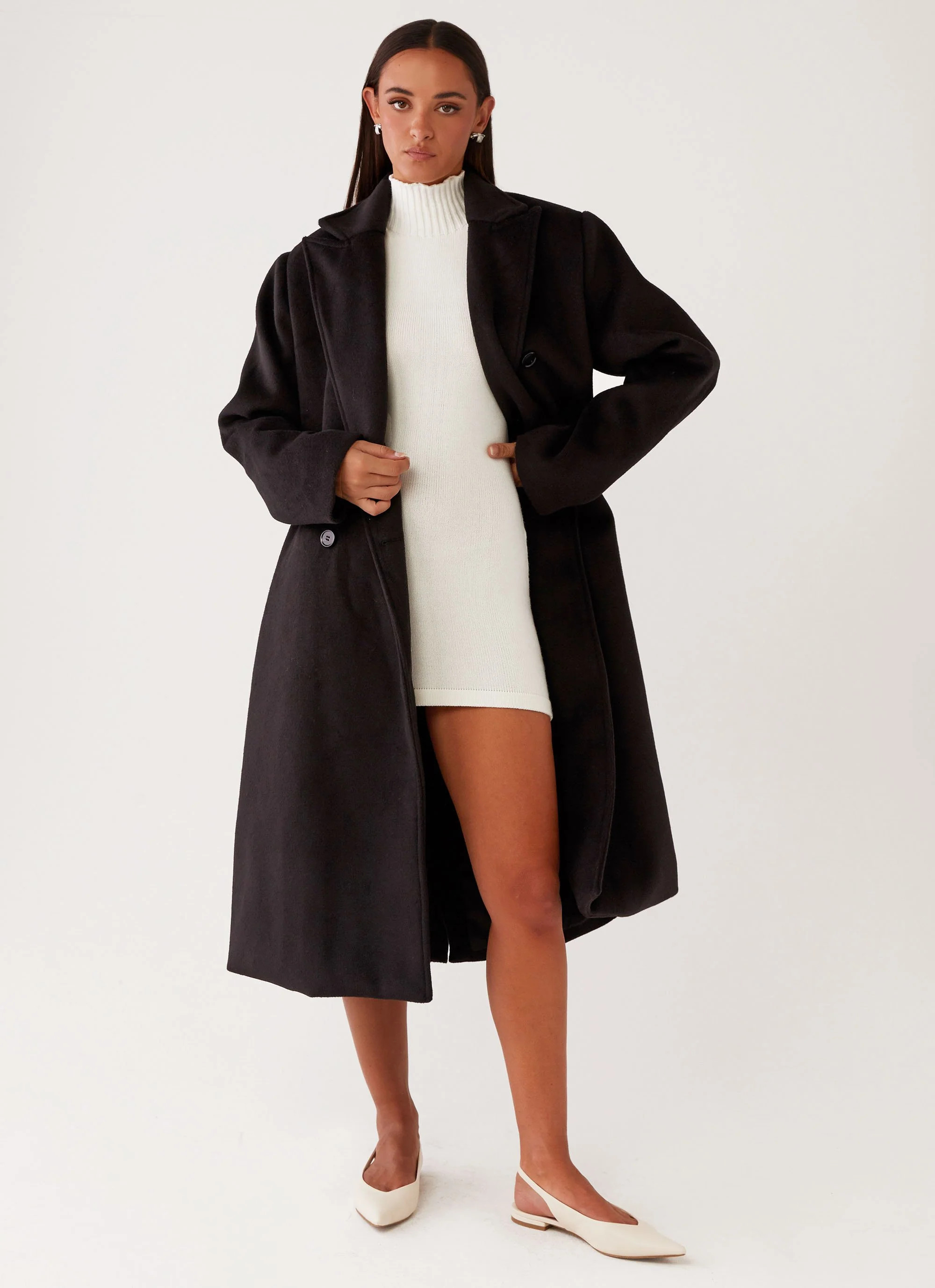 Gianni Double Breast Coat - Black | Peppermayo (Global)