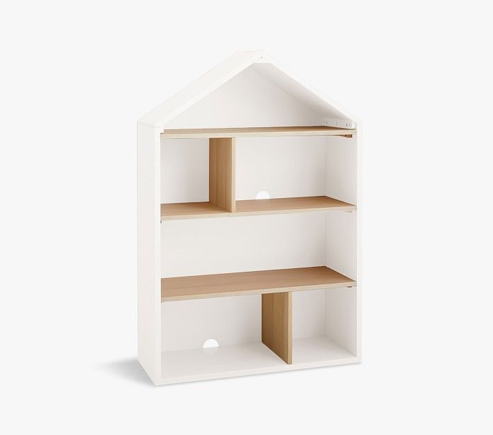 Modern House Bookcase, Simply White/Natural, In-Home | Pottery Barn Kids