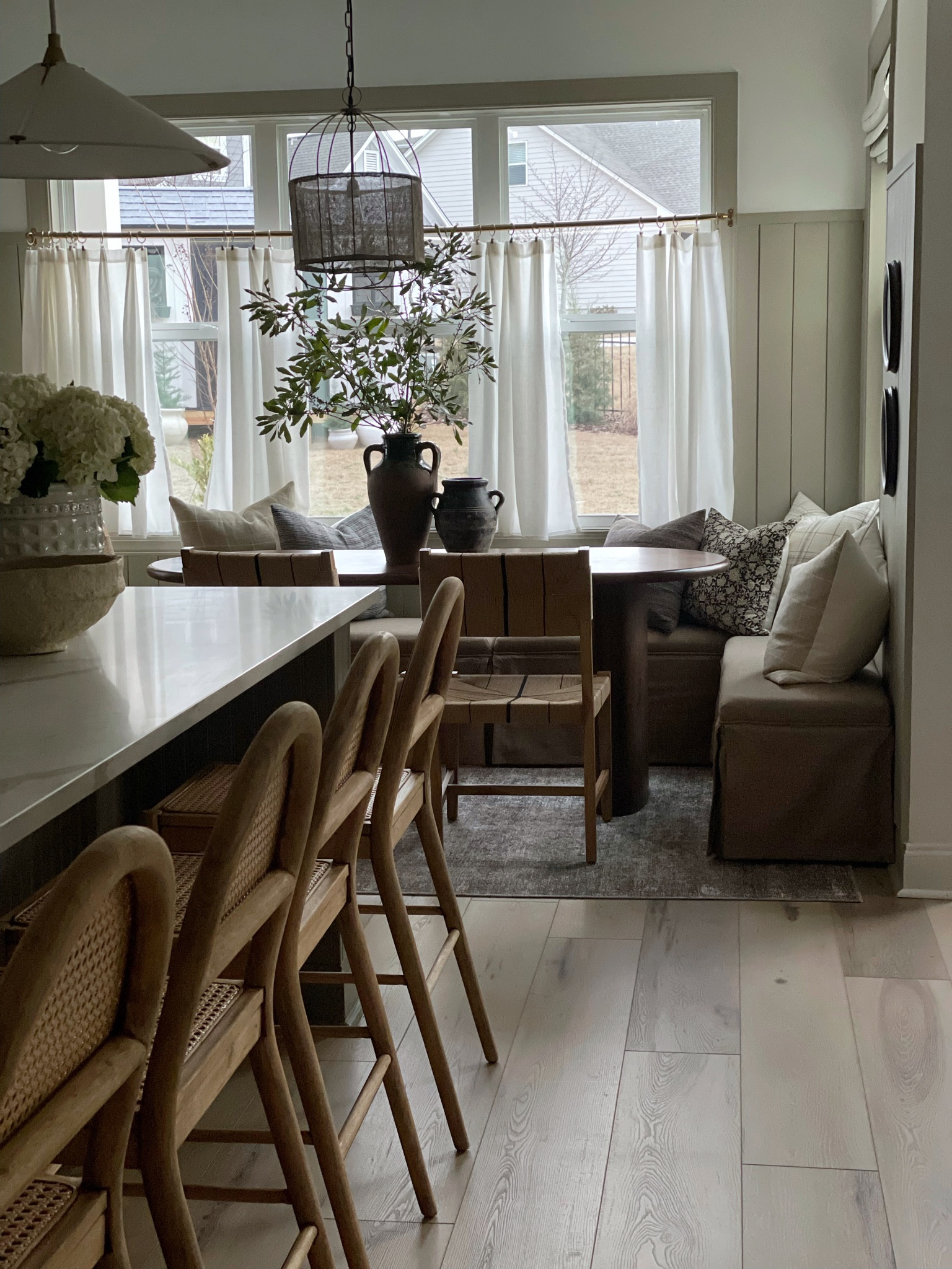 kitchen nook, banquette, breakfast nook, cafe curtains

#LTKunder100 #LTKunder50 #LTKhome