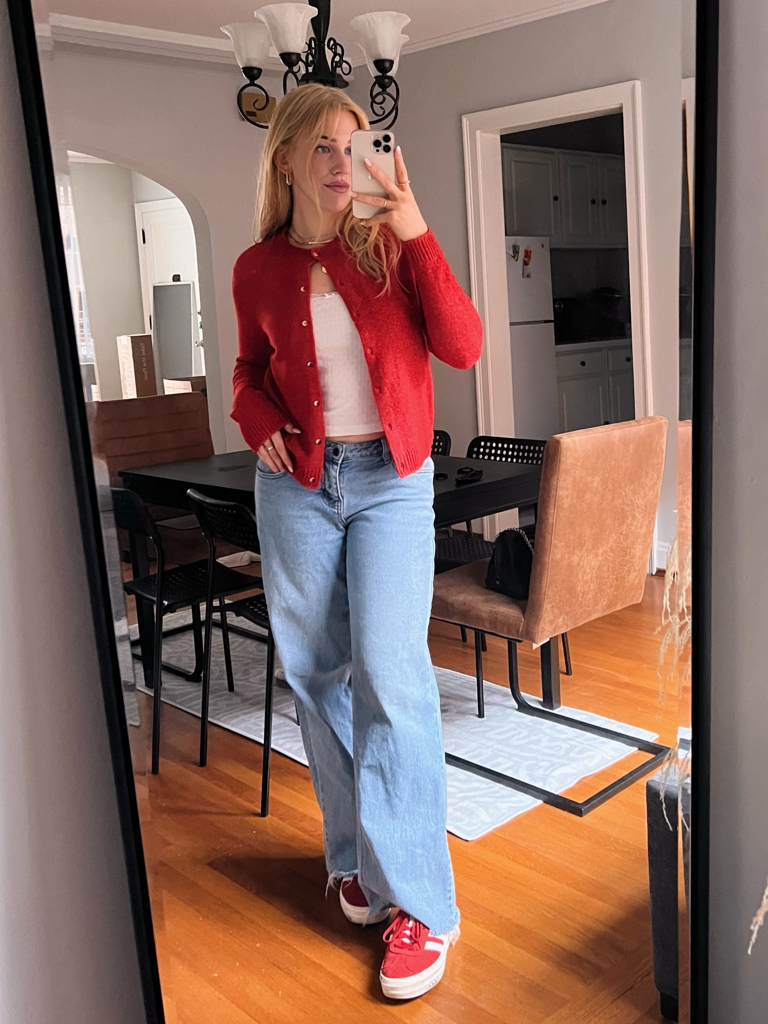 Summer to Fall transition outfits w/ red sweater

#LTKShoeCrush #LTKWorkwear #LTKStyleTip