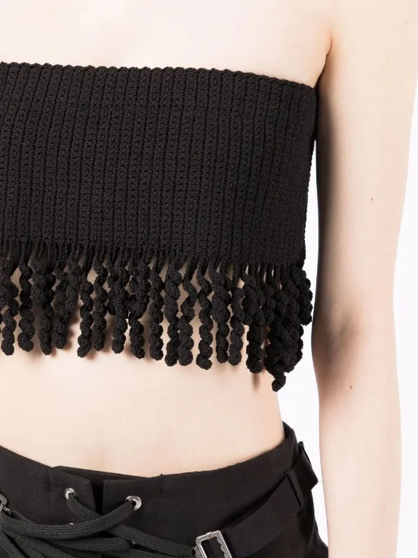 Wave crochet bandeau top | Farfetch Global