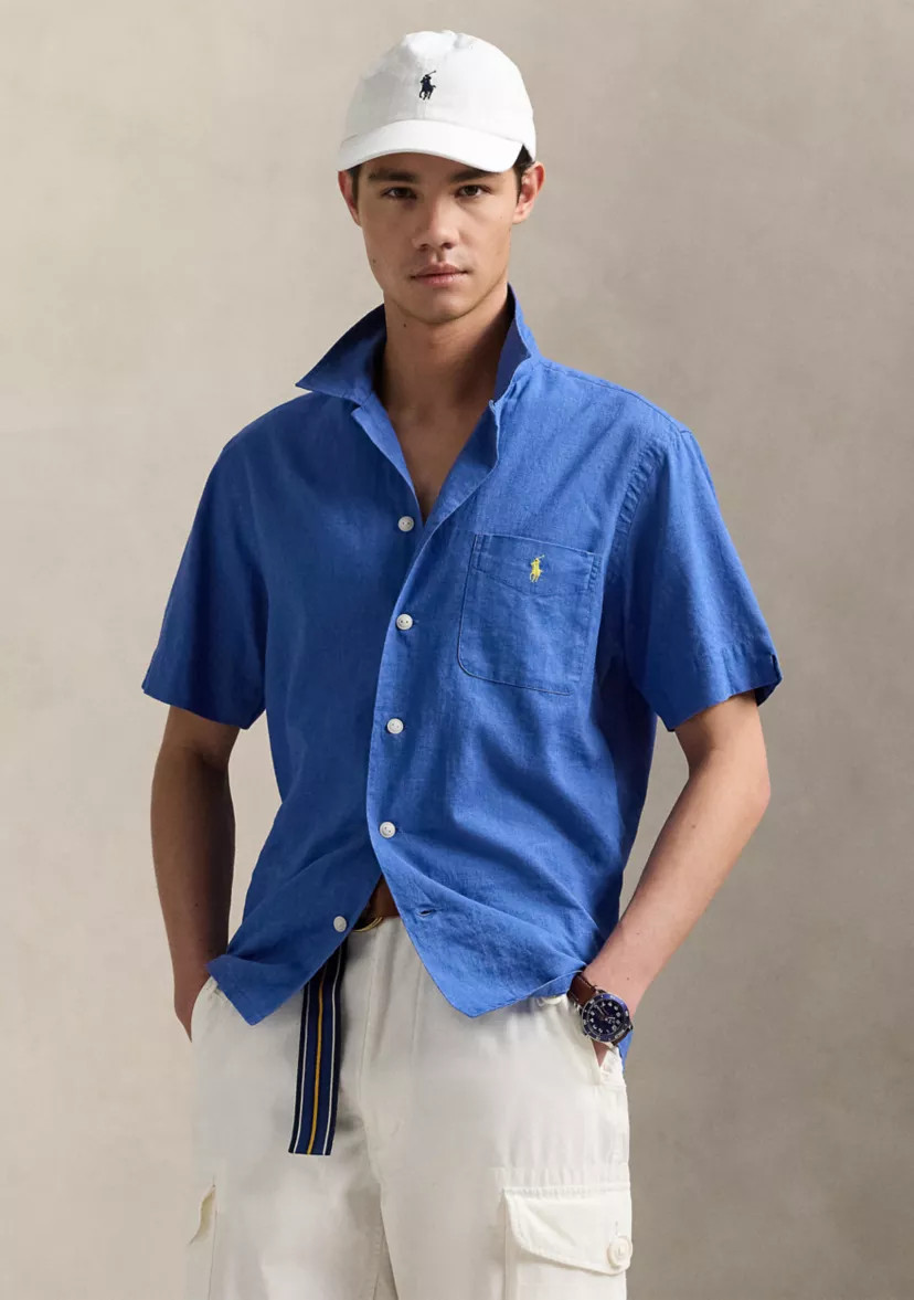 Classic Fit Linen Cotton Camp Shirt | Belk