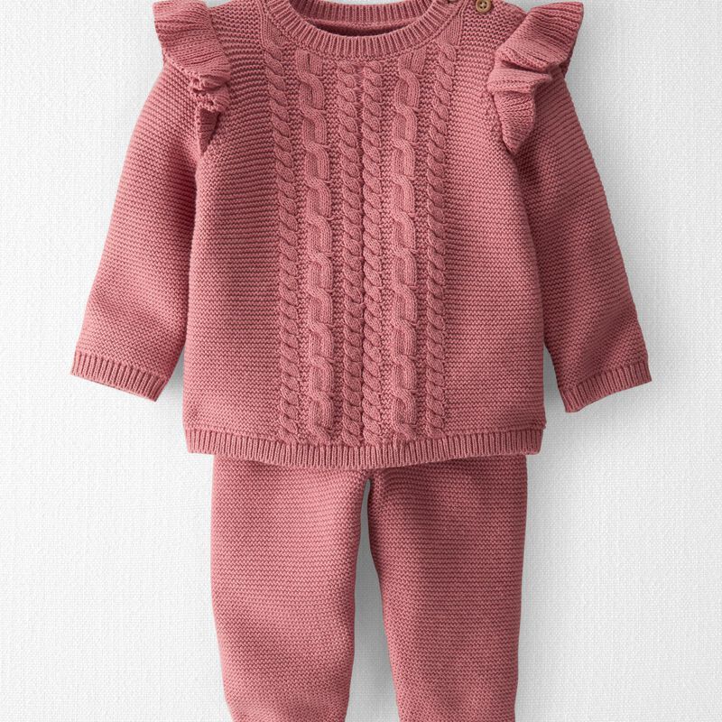 Baby Organic Cotton Sweater Knit 2-Piece Set | Carter's