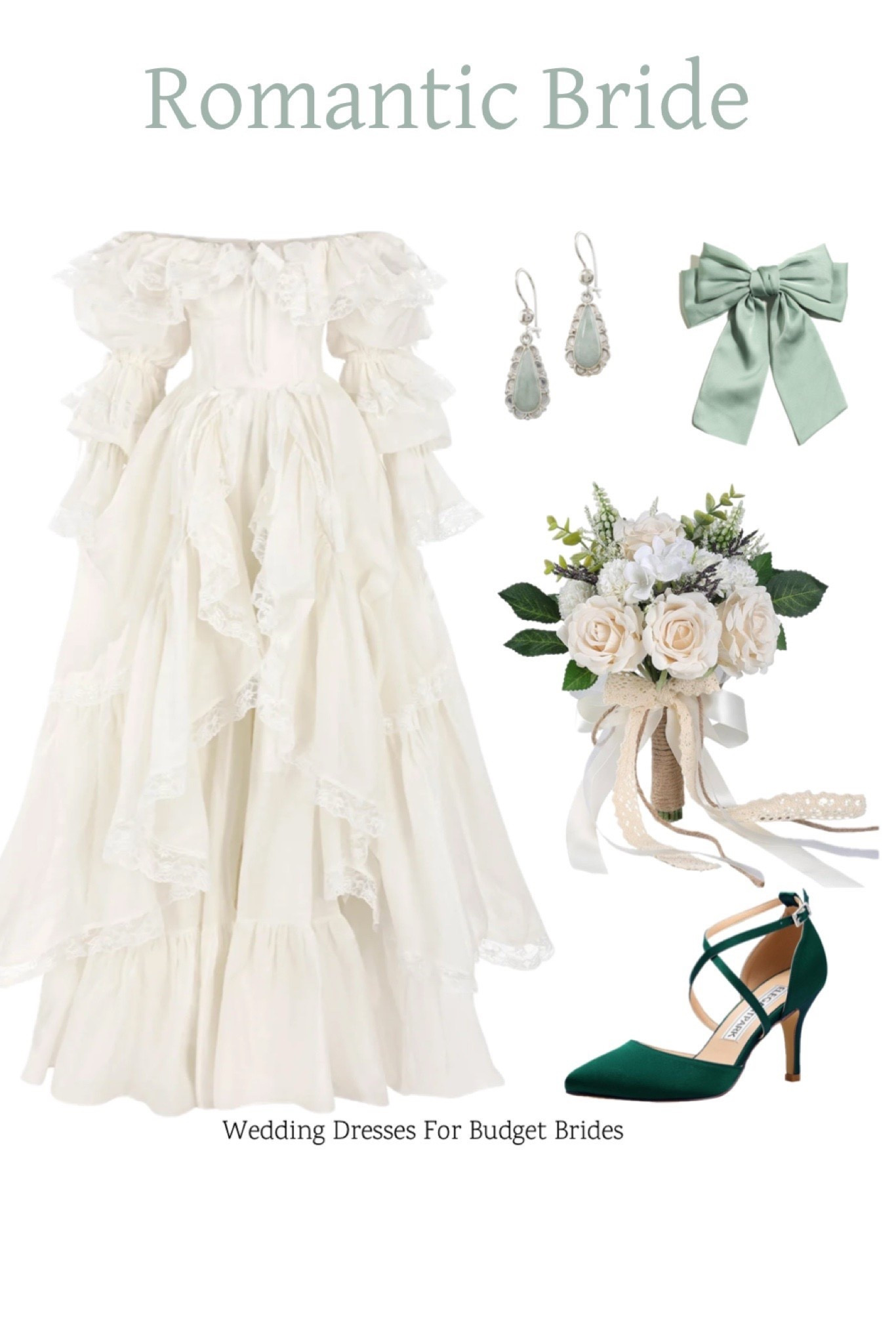 White, light and dark green whimsical wedding day look for the bride.

Wedding dress at Selkie. Accessories on Amazon. 

#LTKStyleTip #LTKWedding #LTKSeasonal