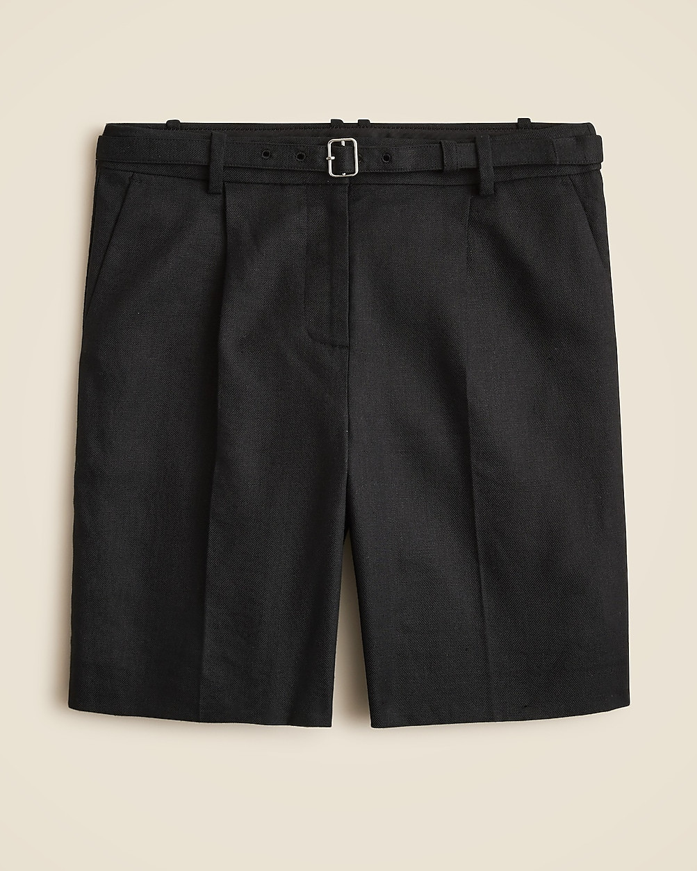 Pleated 9" trouser short in stretch linen blend | J. Crew US