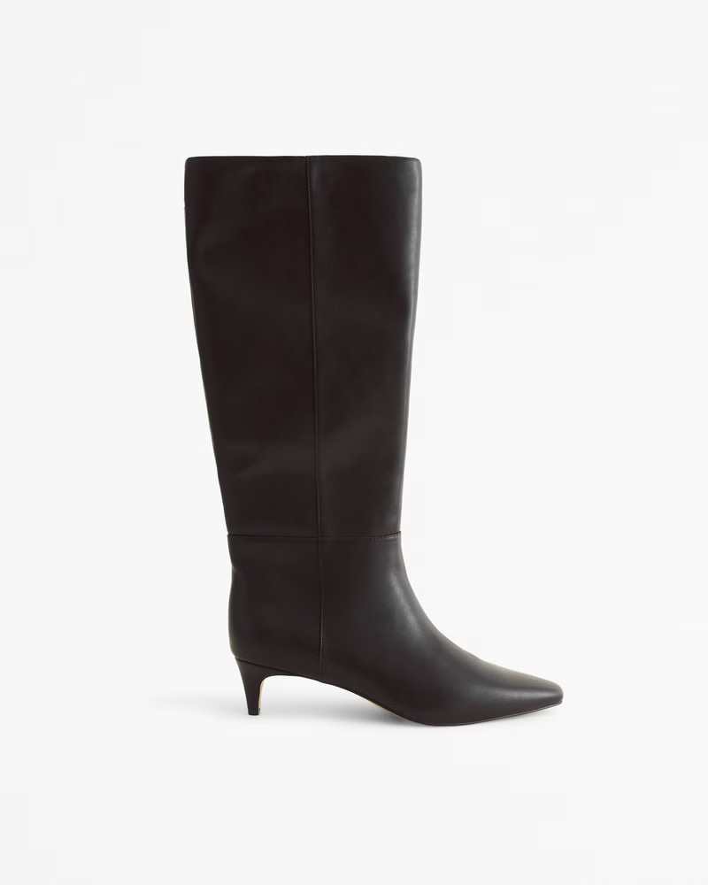 Abercrombie & Fitch Women's Kitten Heel Boots in Black - Size 8.5 | Abercrombie & Fitch (US)