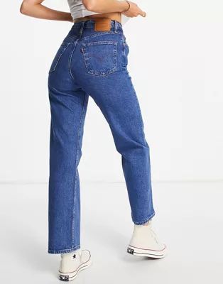 Levi's - Ribcage - Jean droit - Délavage foncé | ASOS (Global)