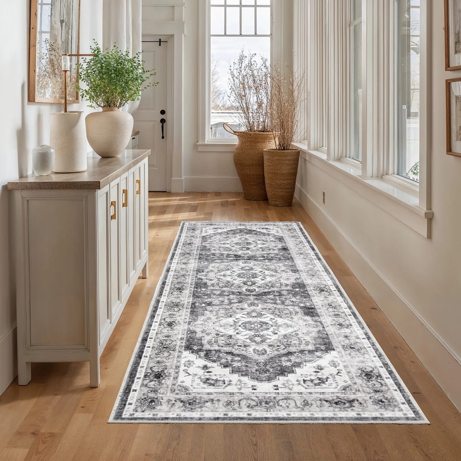 CHITOOMA 2'x6' Machine-washable Runner Rug for Kitchen, Stain Resistant Non-Shed Carpet, Boho Run... | Walmart (US)