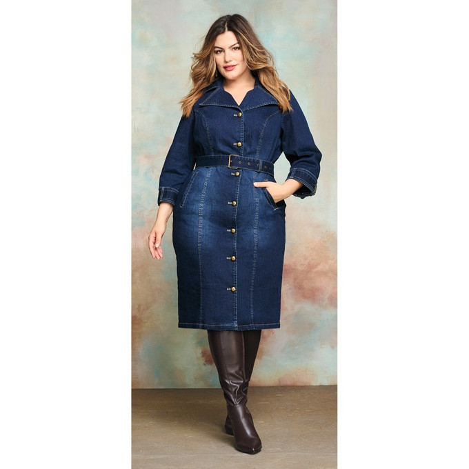 Dalayla Belted Denim Dress | monroe+main