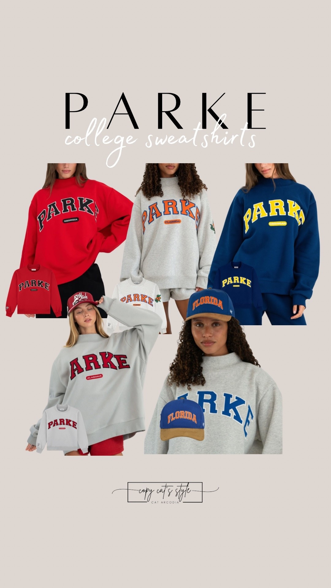 Parke college sweatshirts are the perfect back to school gift for college bound students! College sweatshirts, crewnecks, college gifts

#LTKMidsize #LTKSeasonal