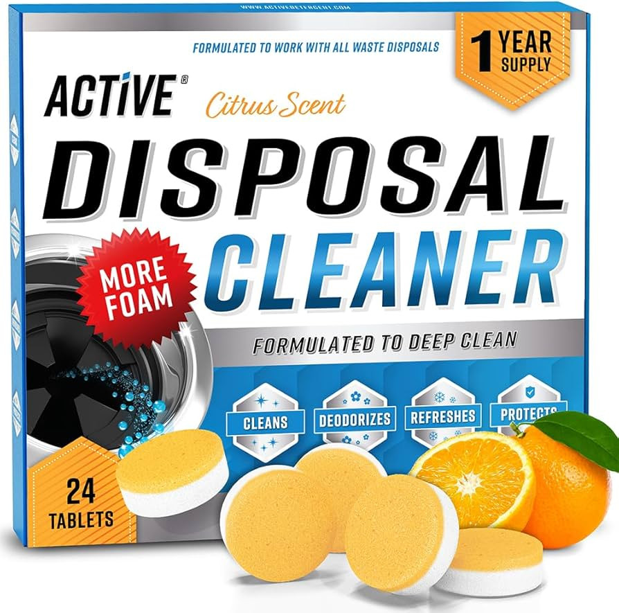 Garbage Disposal Cleaner Deodorizer Tablets - 24 Pack, New Powerful XL Foaming Tablet - Fresh Cit... | Amazon (US)