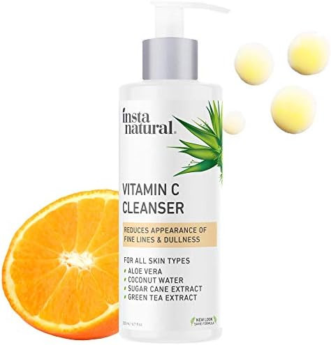 InstaNatural Facial Cleanser - Vitamin C Face Wash - Breakout & Blemish & Wrinkle Reducing, Exfol... | Amazon (US)