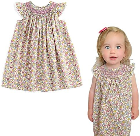 Simplee kids Baby Girls Casual Dresses Toddler Floral Dress Print Sundress Princess Dress | Amazon (US)
