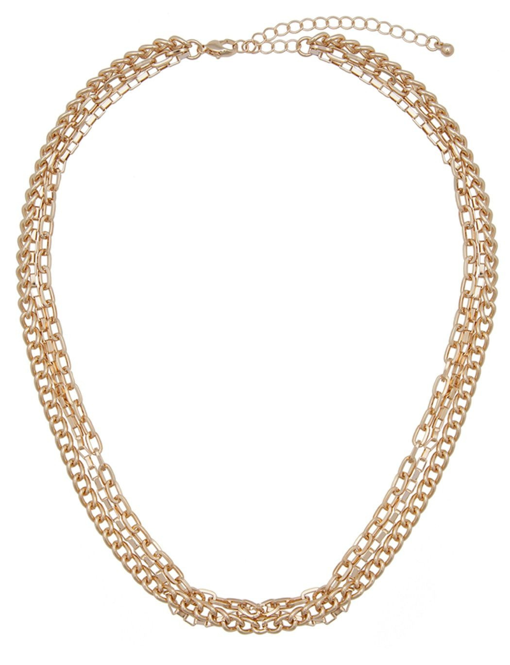 Triple Chain Link Necklace | Eloquii
