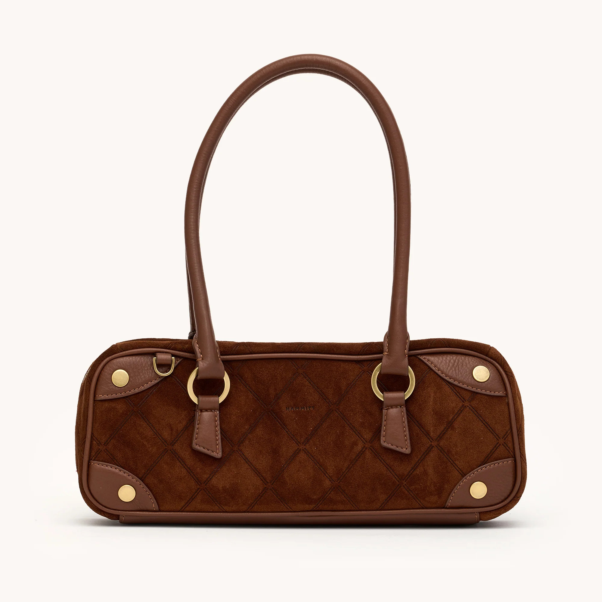 Meredith | Chocolate Diamond Suede/Antique Gold | Sml 840220523961 | Hammitt (US)