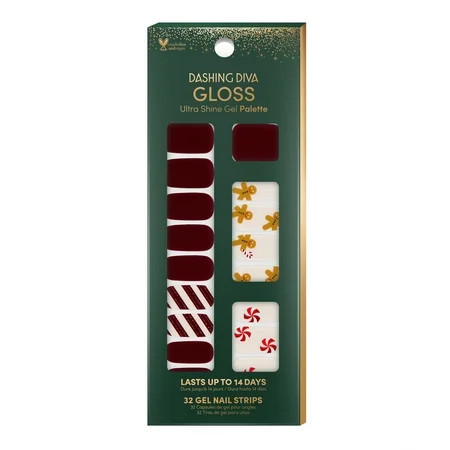 Dashing Diva GLOSS Ultra Shine Gel Palette Jolly Good Fun Holiday Collection 32ct Red | Walmart (US)
