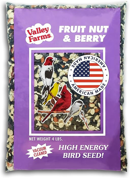 Valley Farms Fruit Nut & Berry (4 LB) Wild Bird Food Outside Feeders, Bird Seed with Dried Fruit,... | Amazon (US)