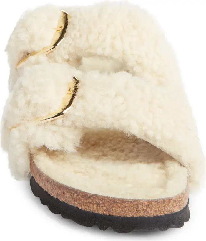 Arizona Big Buckle Genuine Shearling Slide Sandal (Women) | Nordstrom