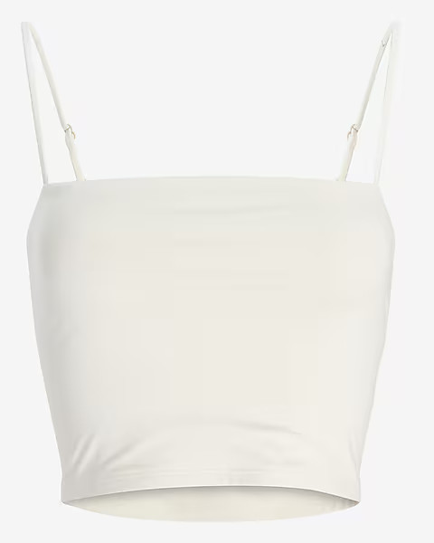 Body Contour Silky Square Neck Cropped Cami | Express
