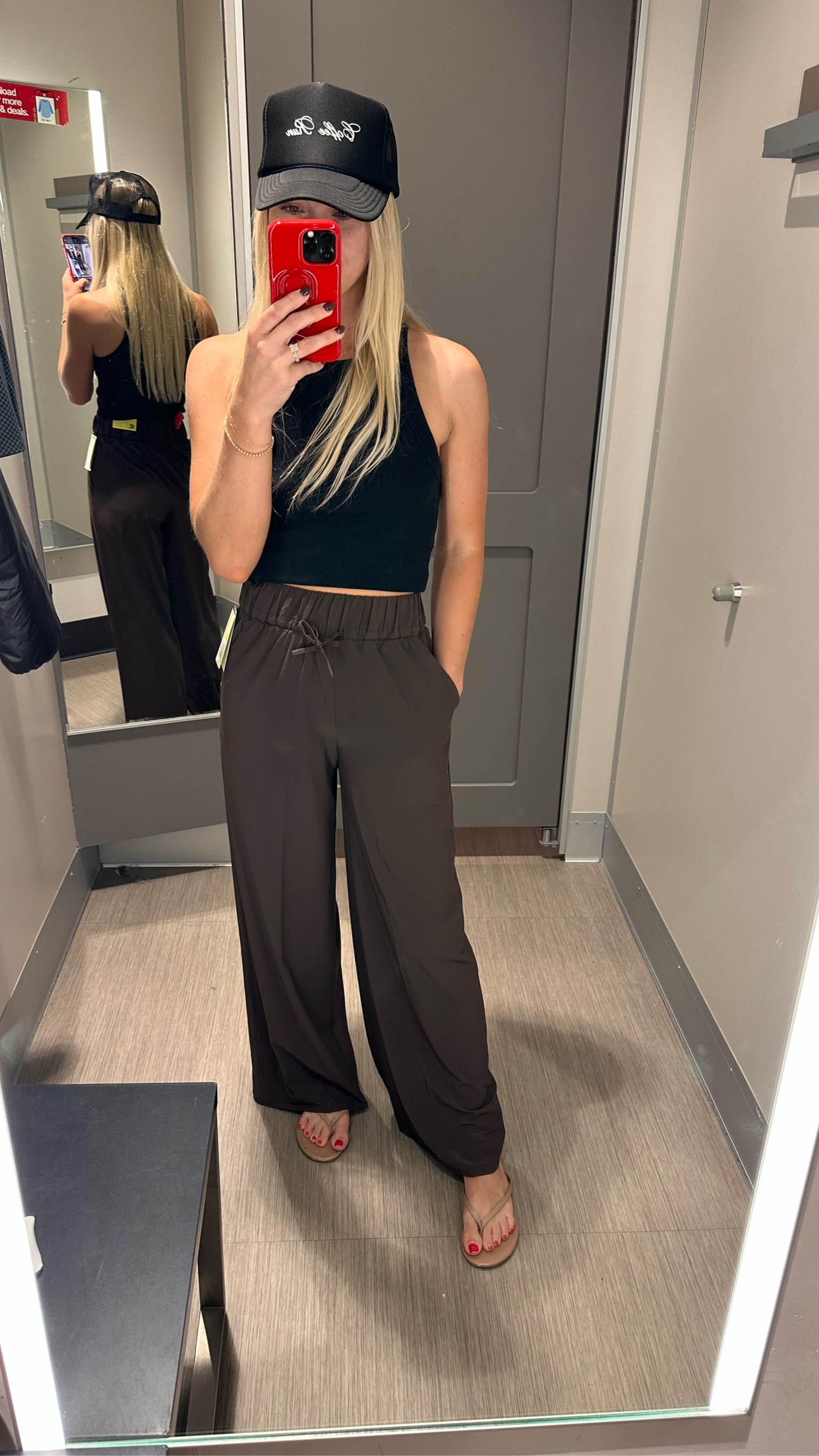 IMMEDIATELY ADD TO CART! 

These pants are sooo comfortable and so expensive looking. They are very high waisted with adjustable draw string! Material feels so quality. Wearing size small. GREAT PRICE POINT!

 Tank top - small
Pants - small

Hat is from KENZKUSTOMS. No longer in stock, but other cute options linked! use code alixarnold for 10% off! 

#casualoutfit #falloutfit 



#LTKFindsUnder50 #LTKSeasonal