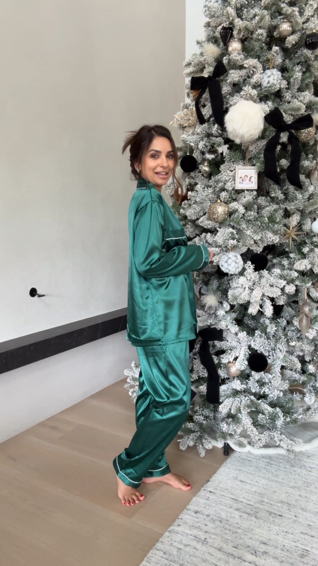 Wearing a size small in satin pajamas, I'm normally and XS and these still work well and look a little oversized which I love. This color is so fun for this season! I also linked some other gift ideas! 

#LTKGiftGuide #LTKHoliday #LTKSeasonal