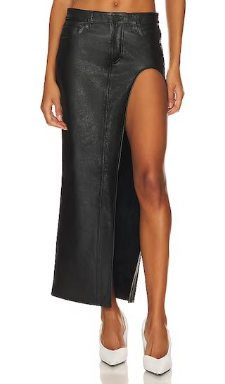 The Leather Blanca Skirt in Black | Revolve Clothing (Global)