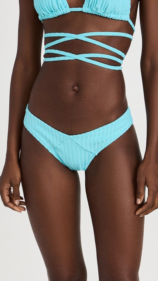 The Alexia Solid Rib Bikini Bottoms | Shopbop