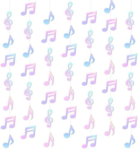 Cindeer 8 Pcs Music Notes Party Decorations Musical Birthday Hanging Decorations Music Notes Pape... | Amazon (US)