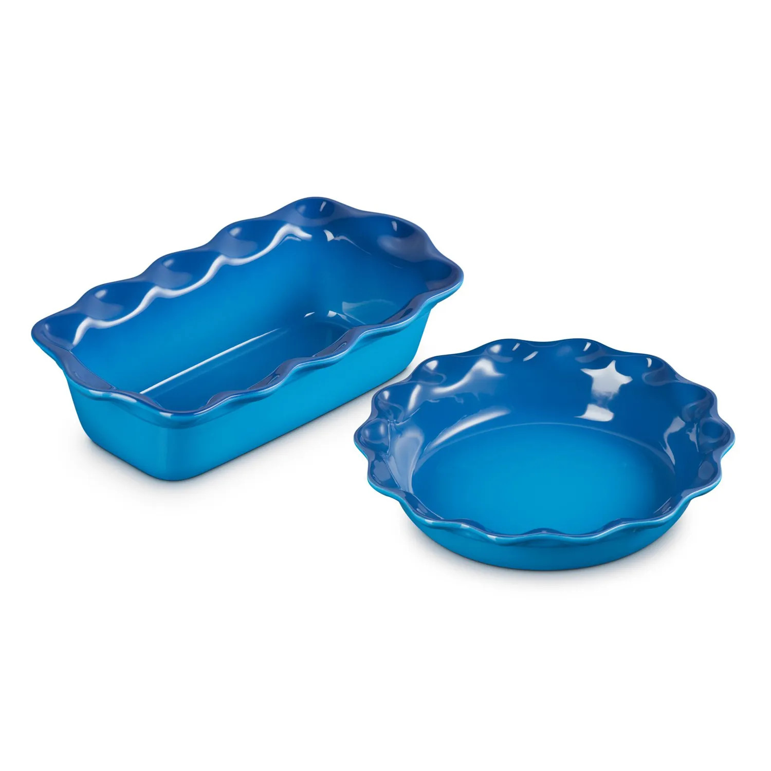 Le Creuset Heritage Fluted Pie Dish & Loaf Pan Set | Sur La Table