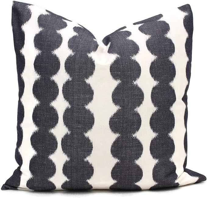 Schumacher Faded Black Full Circle Decorative Pillow Cover Made to Order Black and White Throw to... | Amazon (US)
