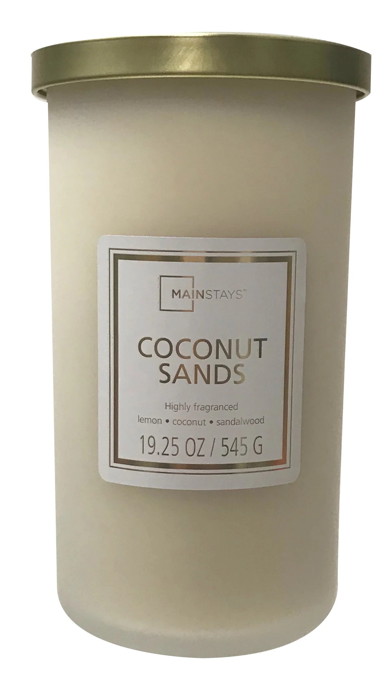 Mainstays Coconut Sands Scented Single-Wick Frosted Jar Candle, 19.25 oz. - Walmart.com | Walmart (US)