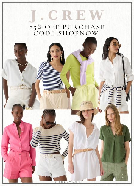 J.Crew sale code SHOPNOW spring outfit vacation outfit summer shorts dummer outfit 

#LTKunder50 #LTKsalealert #LTKunder100
