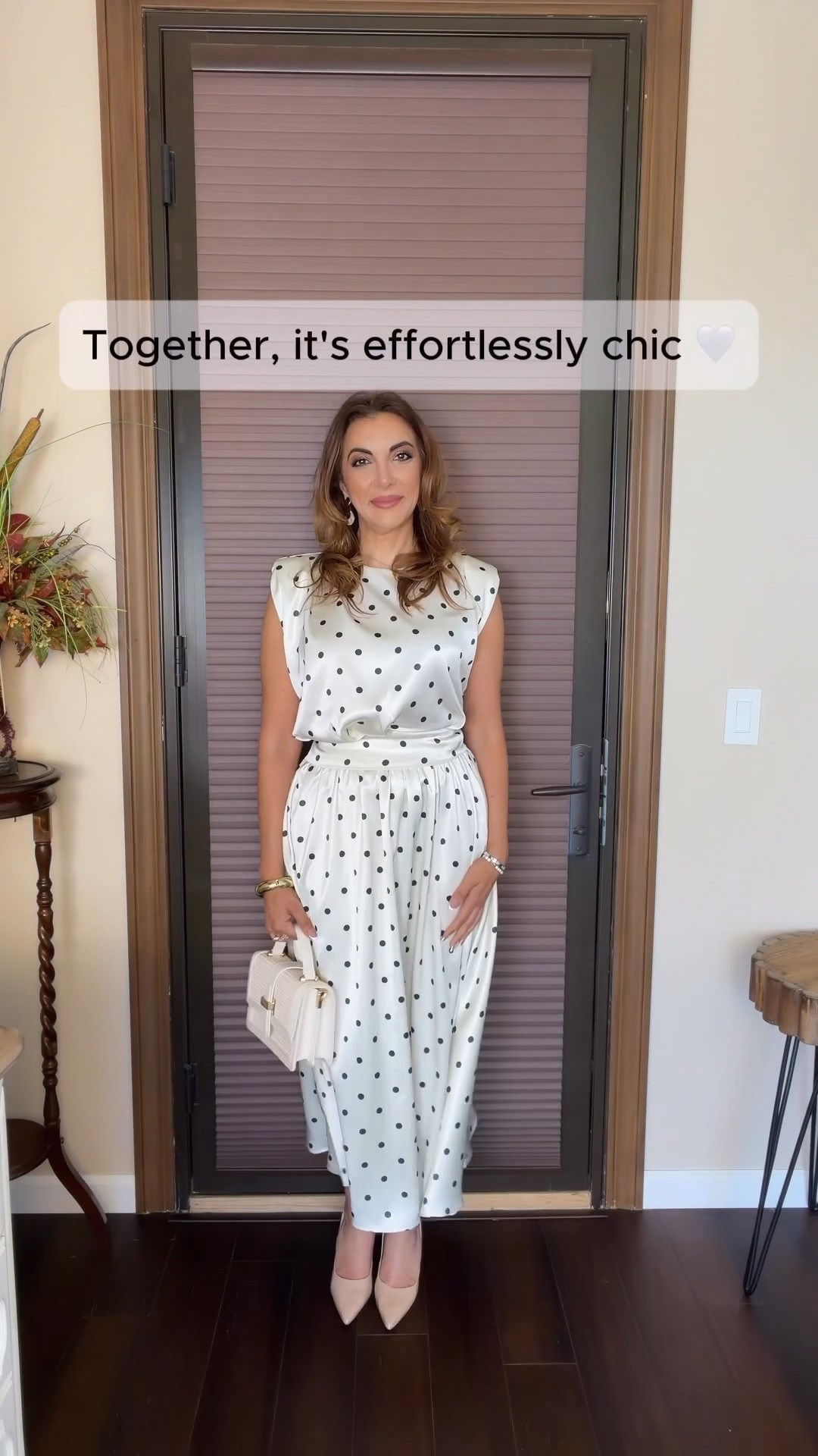 One set, FOUR different looks ✨🤍 This Chicwish polka dot set is one of those pieces that keeps giving! Wear it together for an effortlessly chic matching look, then mix and match the top and skirt with pieces already in your closet for completely different outfits.

Classic, feminine, versatile—and proof that a matching set can be so much more than one outfit. 🖤🤍

Which way would you wear it: 1, 2, 3 or 4?
@Chicwish

#LTKgrwm #LTKootd #LTKWorkwear