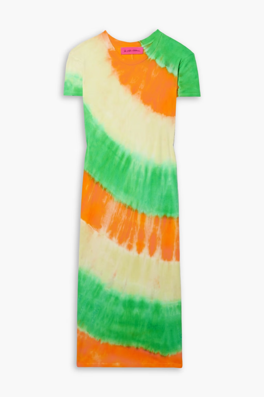 Tri Void tie-dyed cotton and cashmere-blend jersey midi dress | The Outnet (US and CA)